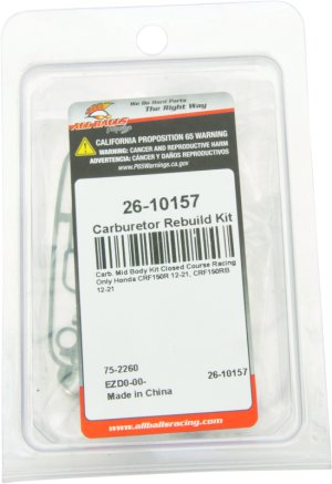 Honda CRF150R Carburetor Gasket Kit - All Balls Racing - Mid Body/Jet Block - `12-`23